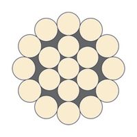 Cordón de acero inoxidable 1x19+0