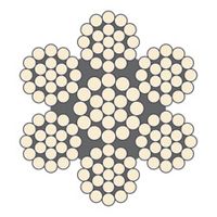 Cable de acero inoxidable 7x19+0